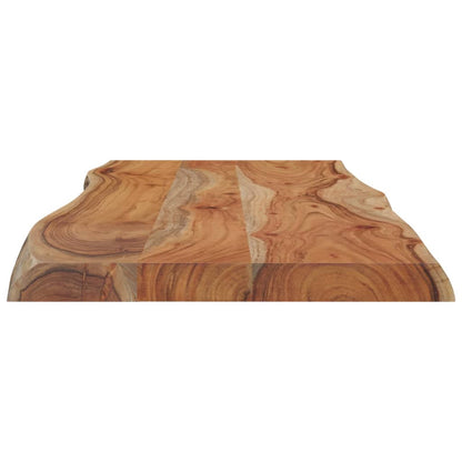 Table Top 90x40x2.5 cm Rectangular Solid Wood Acacia Live Edge