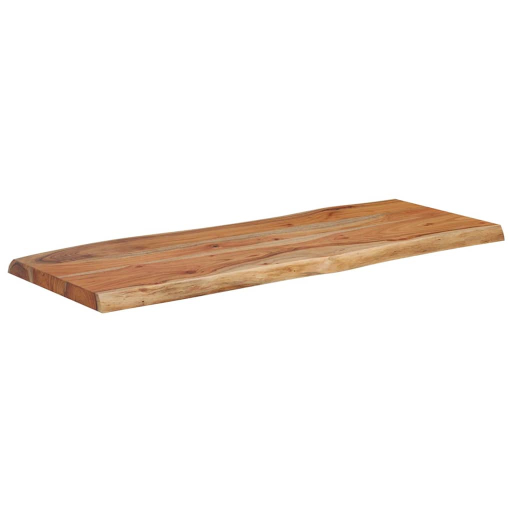 Table Top 100x40x2.5 cm Rectangular Solid Wood Acacia Live Edge