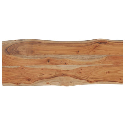 Table Top 100x40x2.5 cm Rectangular Solid Wood Acacia Live Edge