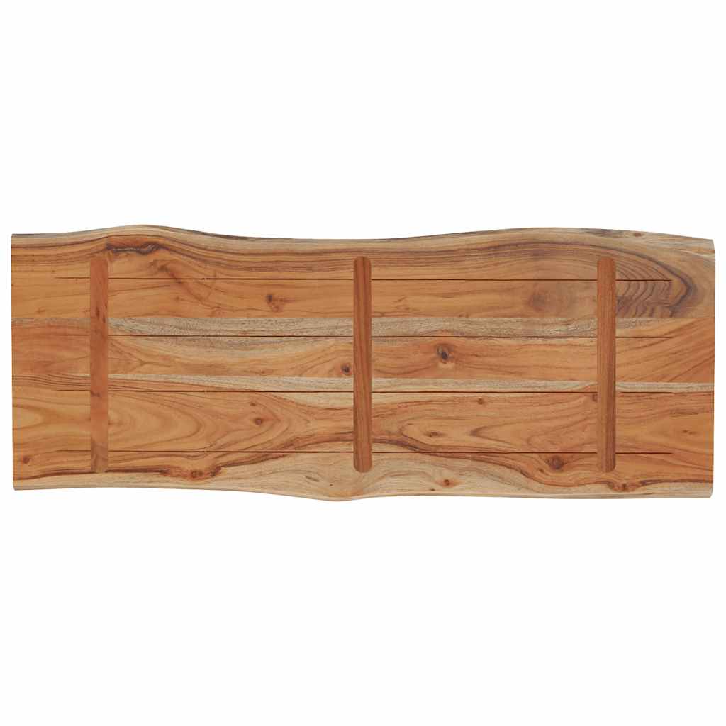 Table Top 100x40x2.5 cm Rectangular Solid Wood Acacia Live Edge