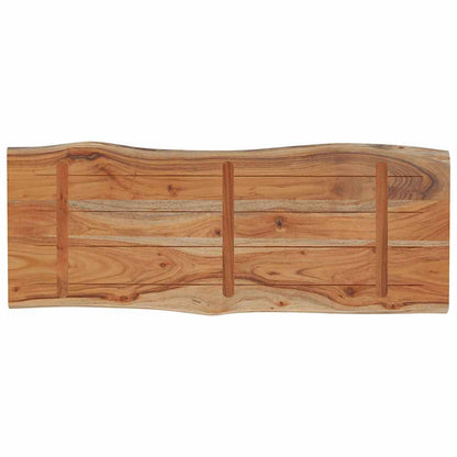Table Top 100x40x2.5 cm Rectangular Solid Wood Acacia Live Edge