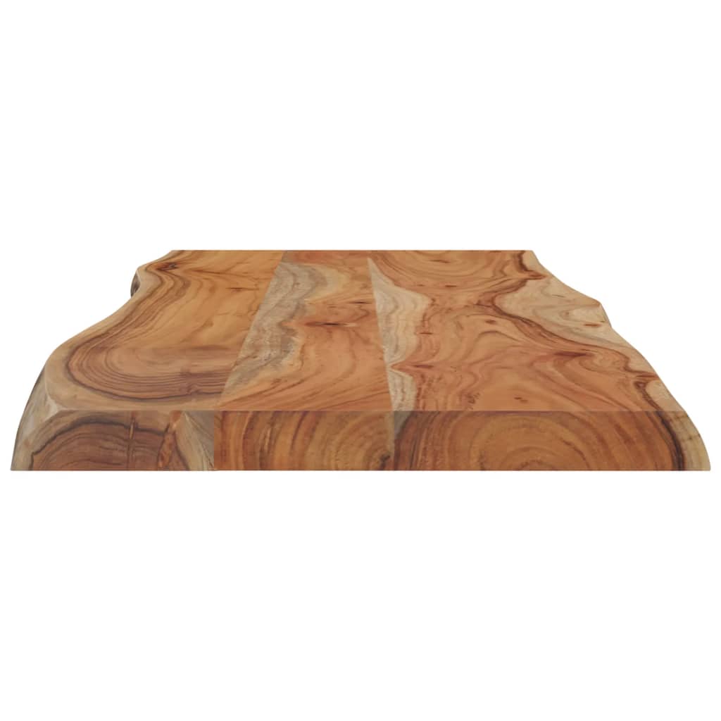 Table Top 100x40x2.5 cm Rectangular Solid Wood Acacia Live Edge