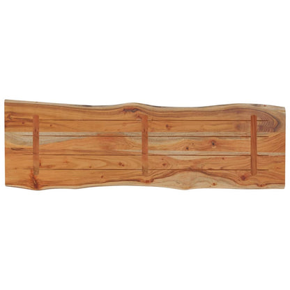 Table Top 110x40x2.5 cm Rectangular Solid Wood Acacia Live Edge