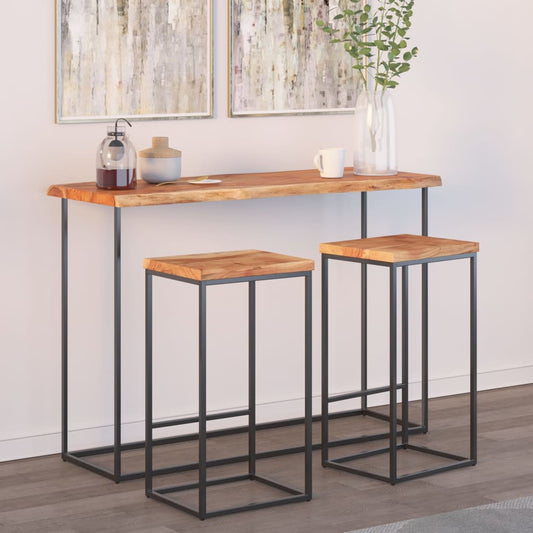 Table Top 110x40x2,5 cm Rectangular Solid Wood Acacia Live Edge