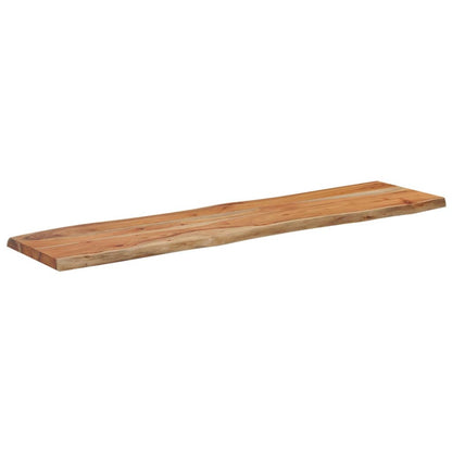 Table Top 140x40x2.5 cm Rectangular Solid Wood Acacia Live Edge