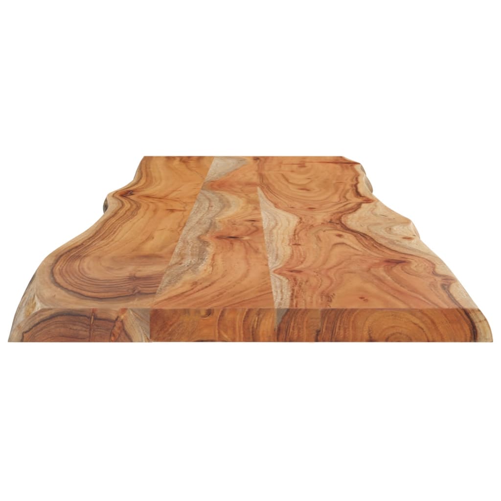 Table Top 160x40x2.5 cm Rectangular Solid Wood Acacia Live Edge