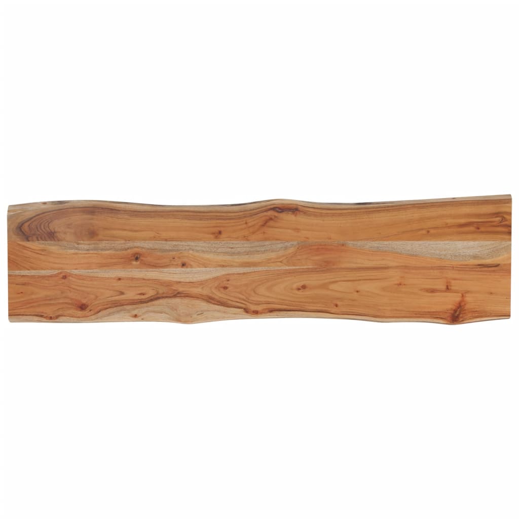 Table Top 180x40x2.5 cm Rectangular Solid Wood Acacia Live Edge