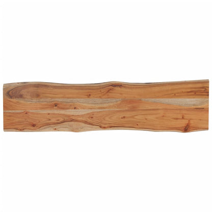 Table Top 180x40x2.5 cm Rectangular Solid Wood Acacia Live Edge
