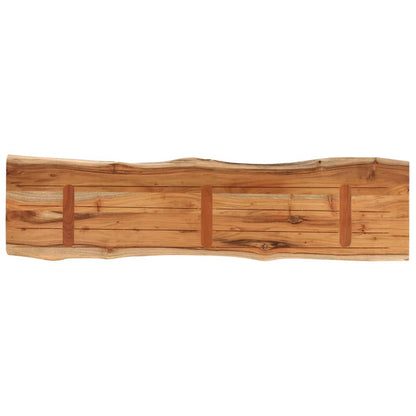 Table Top 180x40x2.5 cm Rectangular Solid Wood Acacia Live Edge