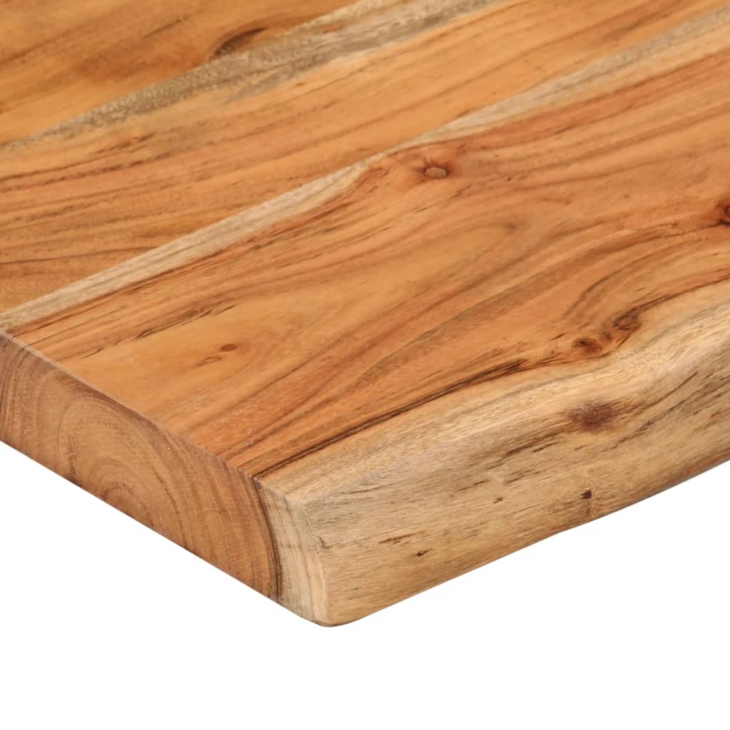 Table Top 180x40x2.5 cm Rectangular Solid Wood Acacia Live Edge