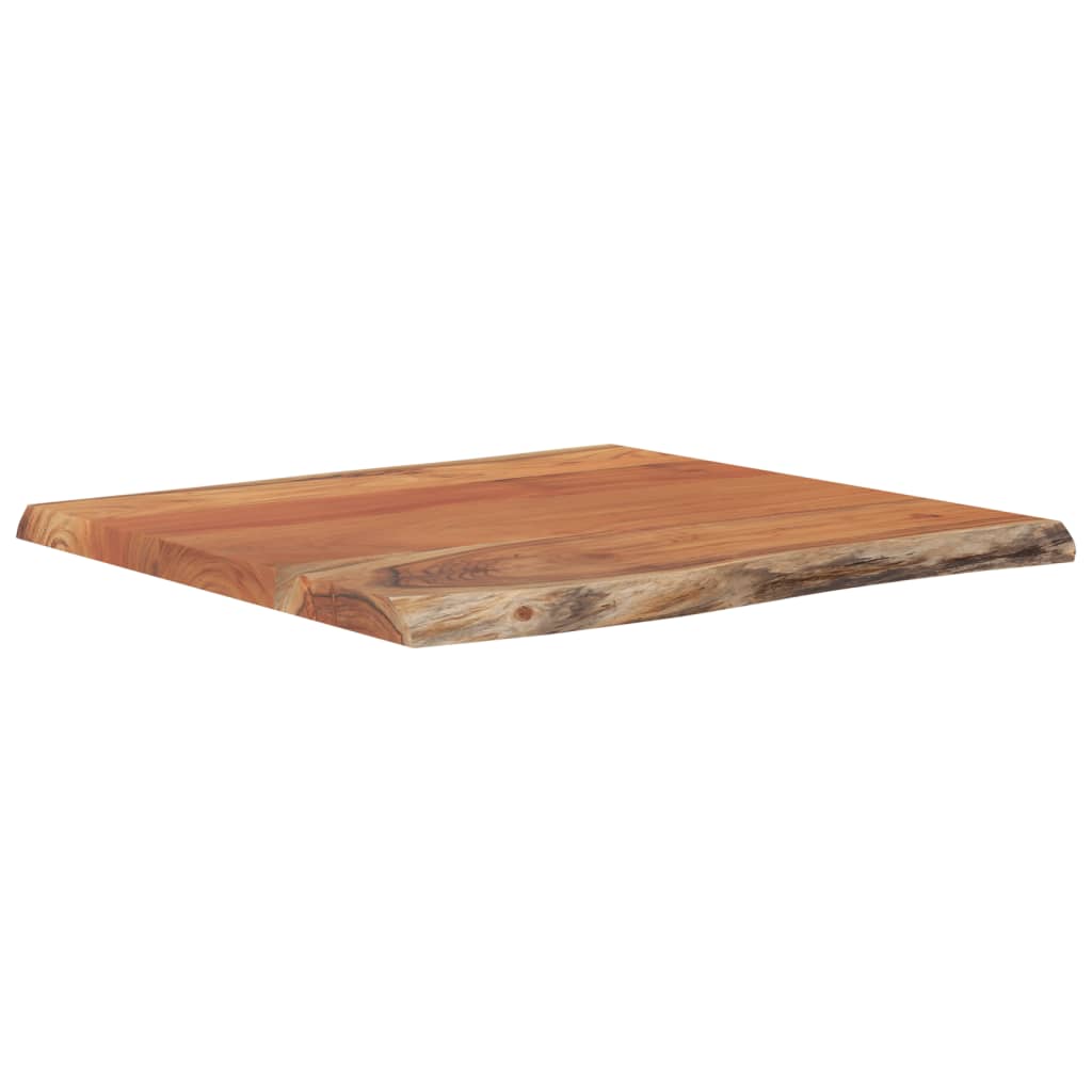 Table Top 60x60x2.5 cm Square Solid Wood Acacia Live Edge