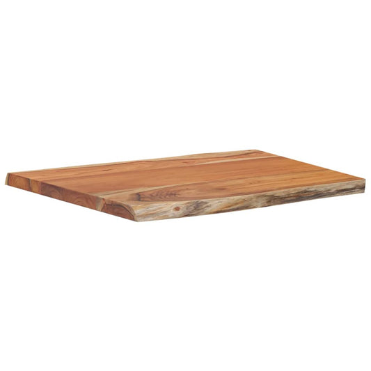Table Top 70x60x2,5 cm Rectangular Solid Wood Acacia Live Edge
