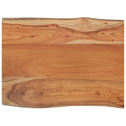 Table Top 80x60x2.5 cm Rectangular Solid Wood Acacia Live Edge