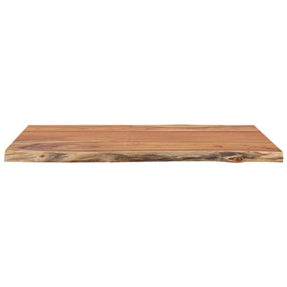 Table Top 80x60x2.5 cm Rectangular Solid Wood Acacia Live Edge