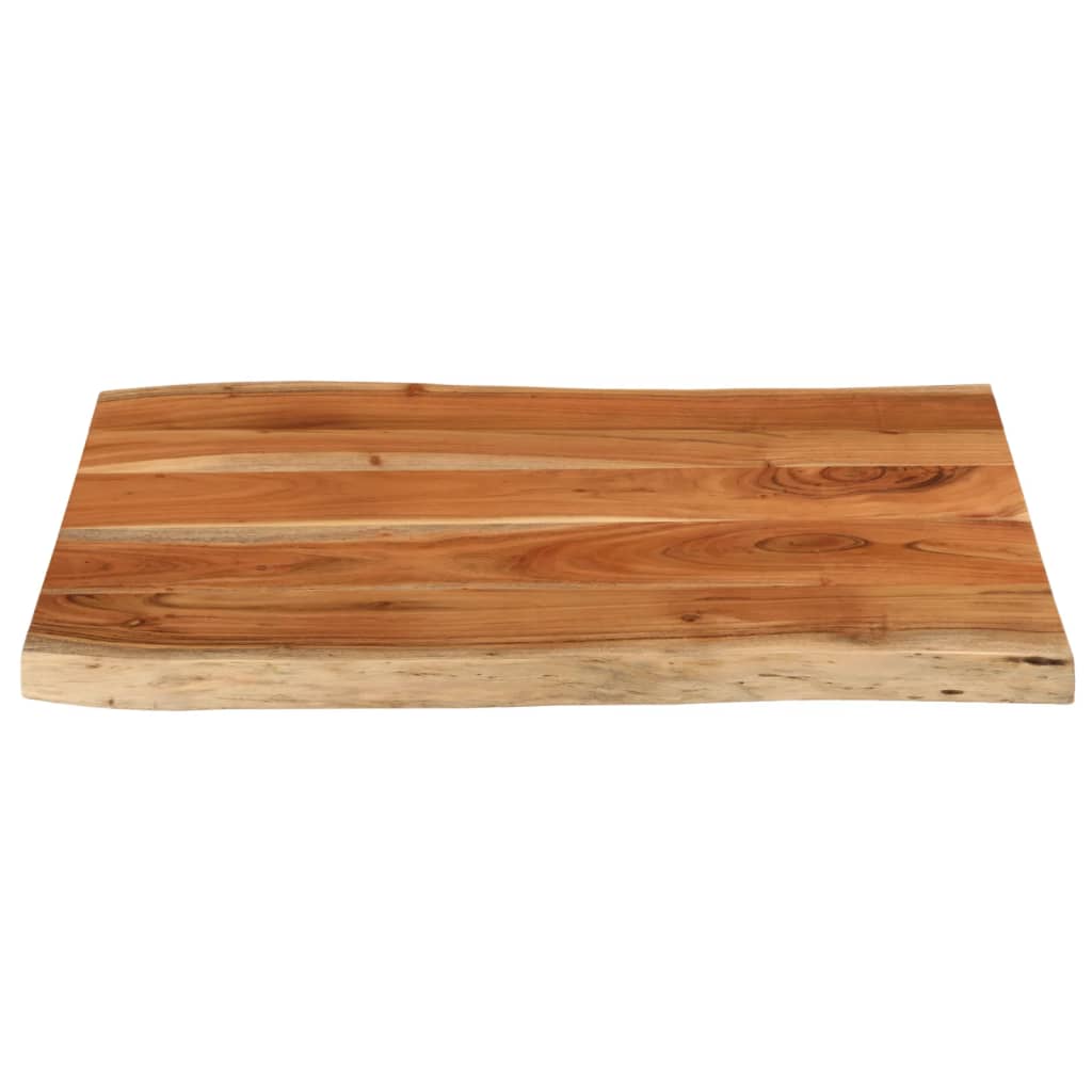 Table Top 90x60x2.5 cm Rectangular Solid Wood Acacia Live Edge