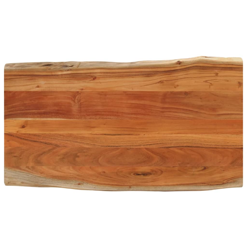Table Top 100x60x2.5 cm Rectangular Solid Wood Acacia Live Edge