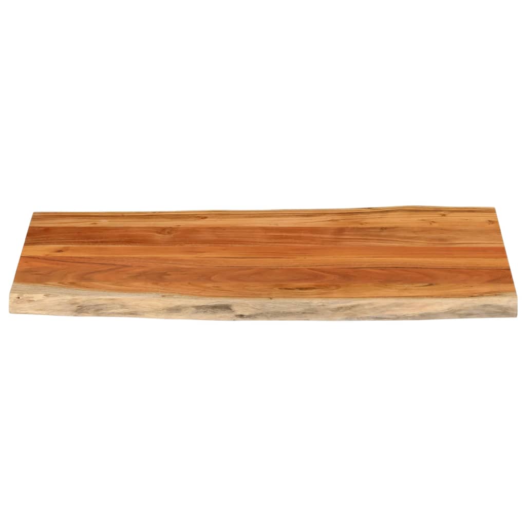 Table Top 100x60x2.5 cm Rectangular Solid Wood Acacia Live Edge
