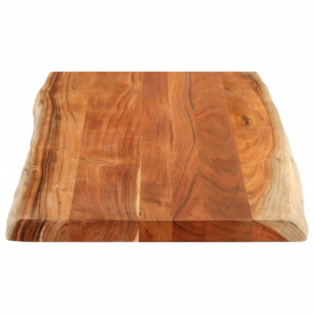 Table Top 100x60x2.5 cm Rectangular Solid Wood Acacia Live Edge