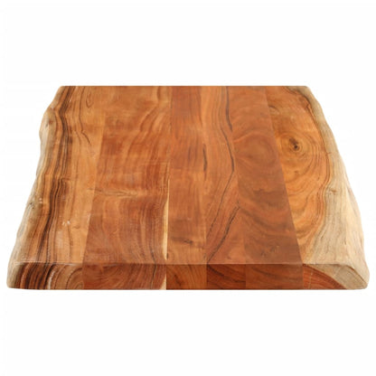 Table Top 100x60x2.5 cm Rectangular Solid Wood Acacia Live Edge