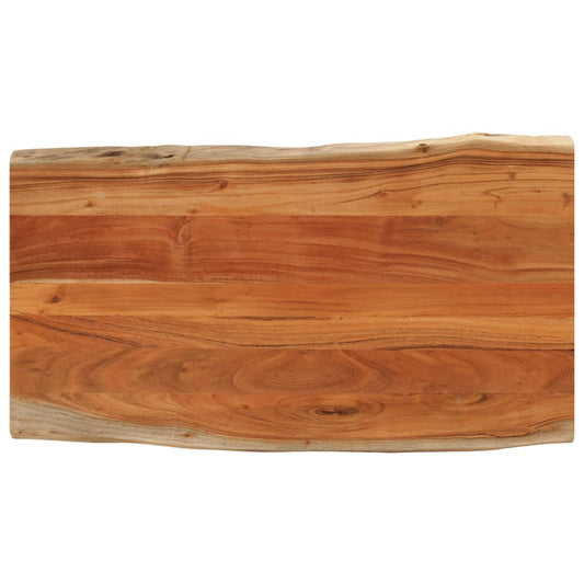 Table Top 120x60x2,5 cm Rectangular Solid Wood Acacia Live Edge