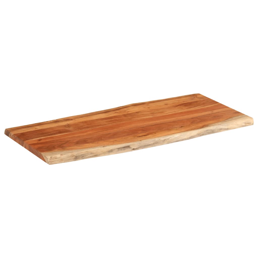 Table Top 140x60x2.5 cm Rectangular Solid Wood Acacia Live Edge
