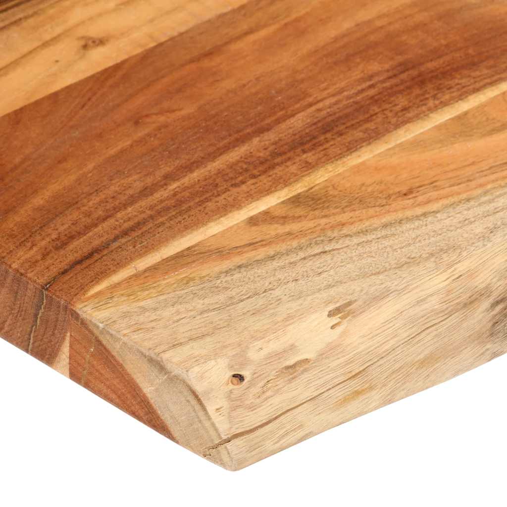 Table Top 140x60x2.5 cm Rectangular Solid Wood Acacia Live Edge