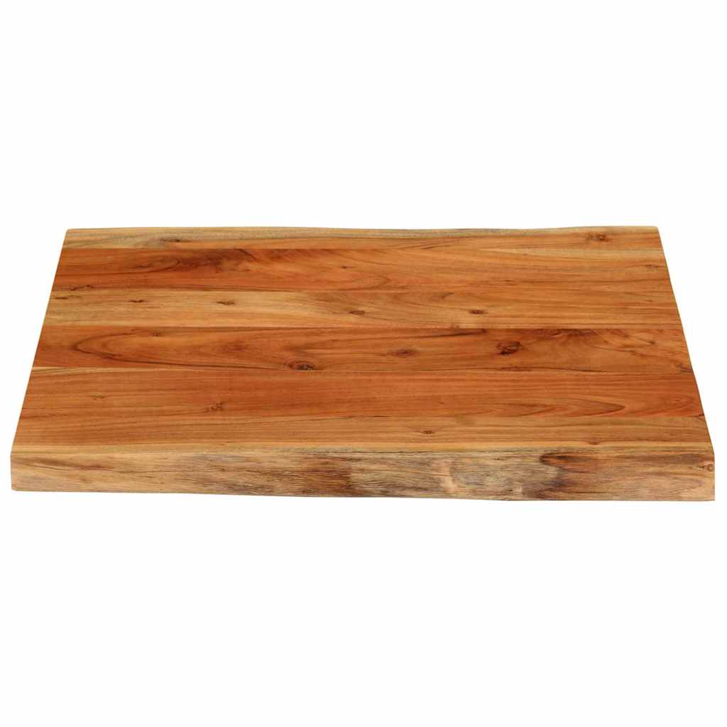 Table Top 80x80x2.5 cm Rectangular Solid Wood Acacia Live Edge