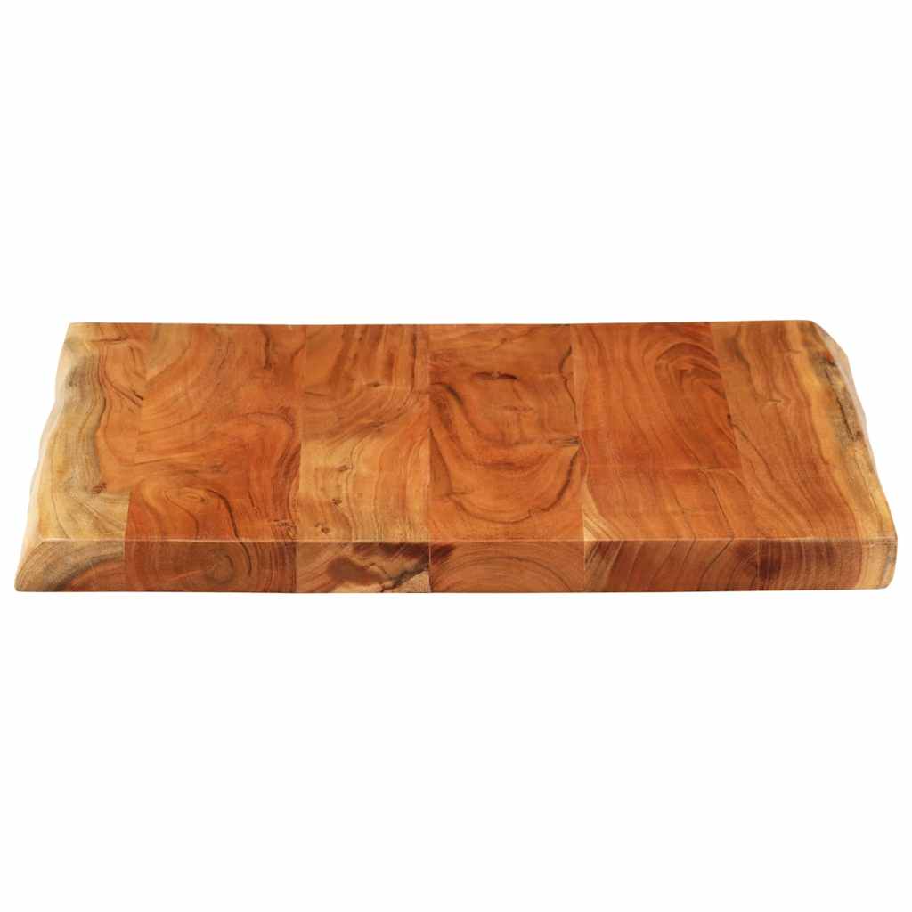 Table Top 80x80x2.5 cm Rectangular Solid Wood Acacia Live Edge