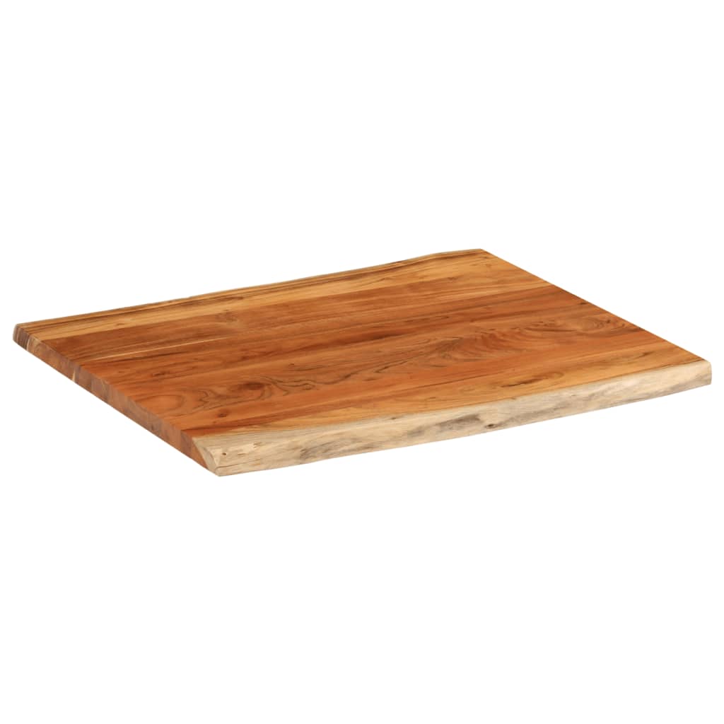 Table Top 90x80x2.5 cm Rectangular Solid Wood Acacia Live Edge