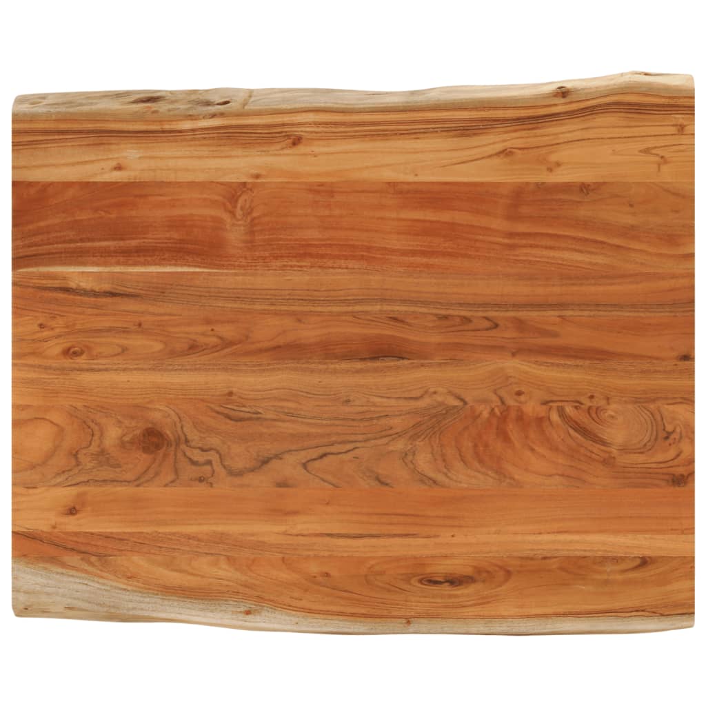 Table Top 100x80x2.5 cm Rectangular Solid Wood Acacia Live Edge