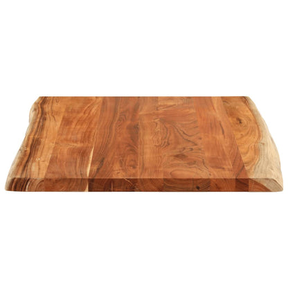 Table Top 110x80x2.5 cm Rectangular Solid Wood Acacia Live Edge