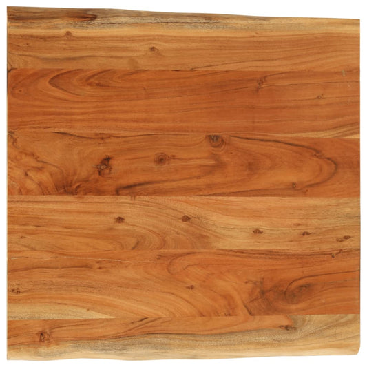 Table Top 40x40x3.8 cm Rectangular Solid Wood Acacia Live Edge