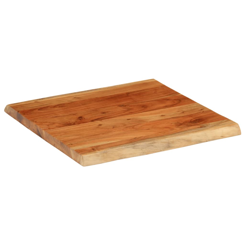 Table Top 40x40x3.8 cm Rectangular Solid Wood Acacia Live Edge
