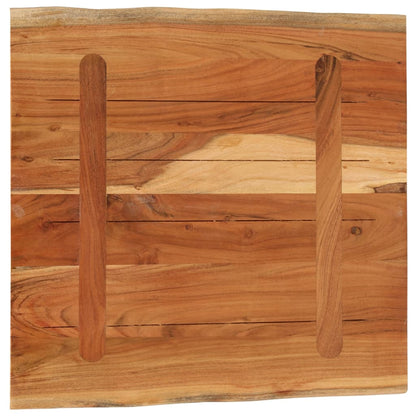 Table Top 40x40x3.8 cm Rectangular Solid Wood Acacia Live Edge
