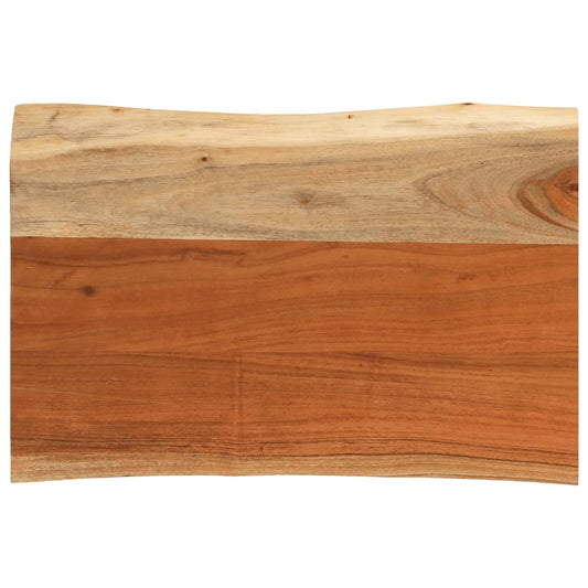 Table Top 70x40x3,8 cm Rectangular Solid Wood Acacia Live Edge