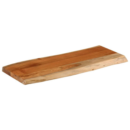 Table Top 80x40x3.8 cm Rectangular Solid Wood Acacia Live Edge