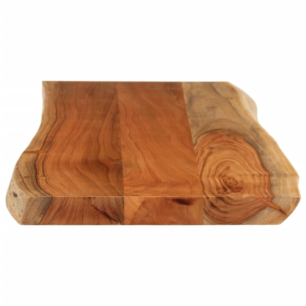 Table Top 80x40x3.8 cm Rectangular Solid Wood Acacia Live Edge