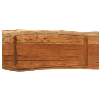 Table Top 80x40x3.8 cm Rectangular Solid Wood Acacia Live Edge