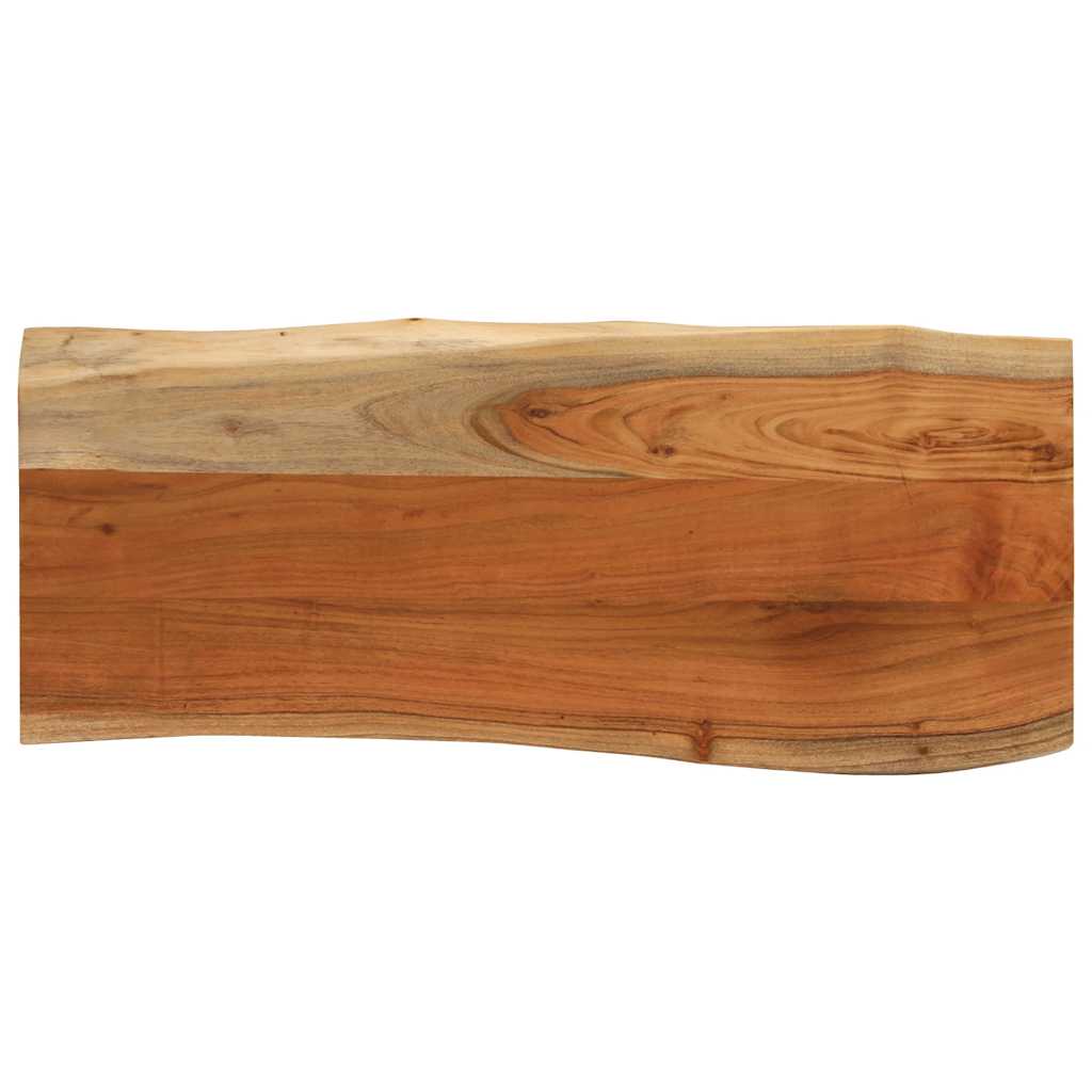 Table Top 90x40x3.8 cm Rectangular Solid Wood Acacia Live Edge
