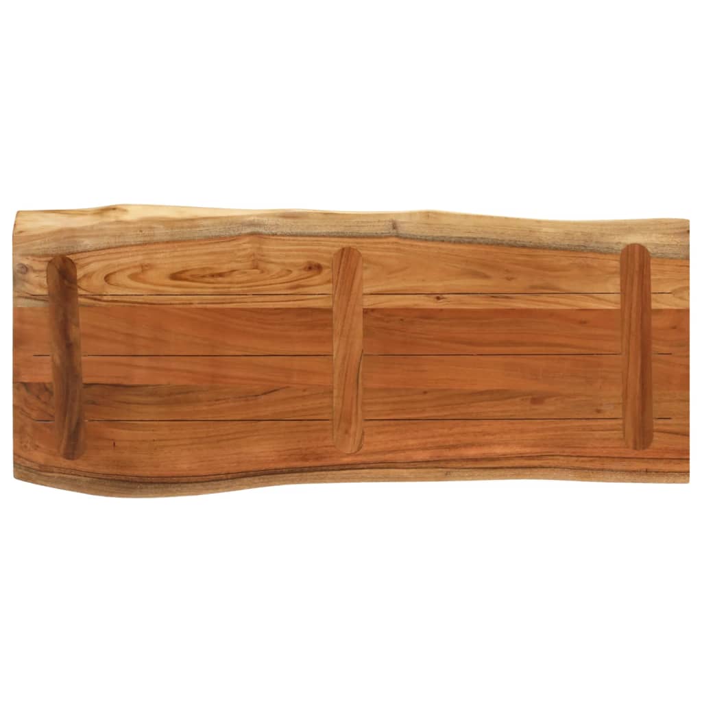Table Top 90x40x3.8 cm Rectangular Solid Wood Acacia Live Edge