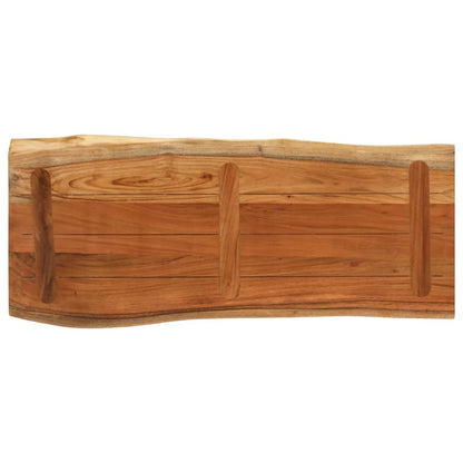 Table Top 90x40x3.8 cm Rectangular Solid Wood Acacia Live Edge