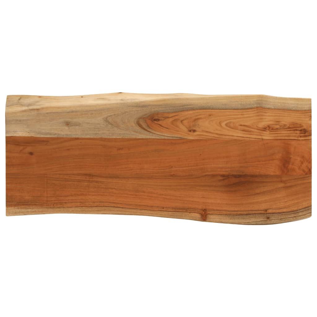 Table Top 100x40x3.8 cm Rectangular Solid Wood Acacia Live Edge