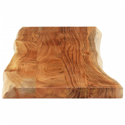 Table Top 120x40x3.8 cm Rectangular Solid Wood Acacia Live Edge