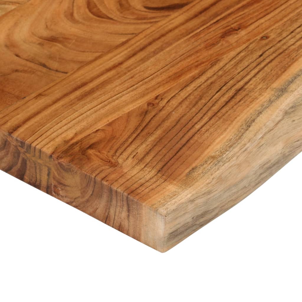 Table Top 120x40x3.8 cm Rectangular Solid Wood Acacia Live Edge