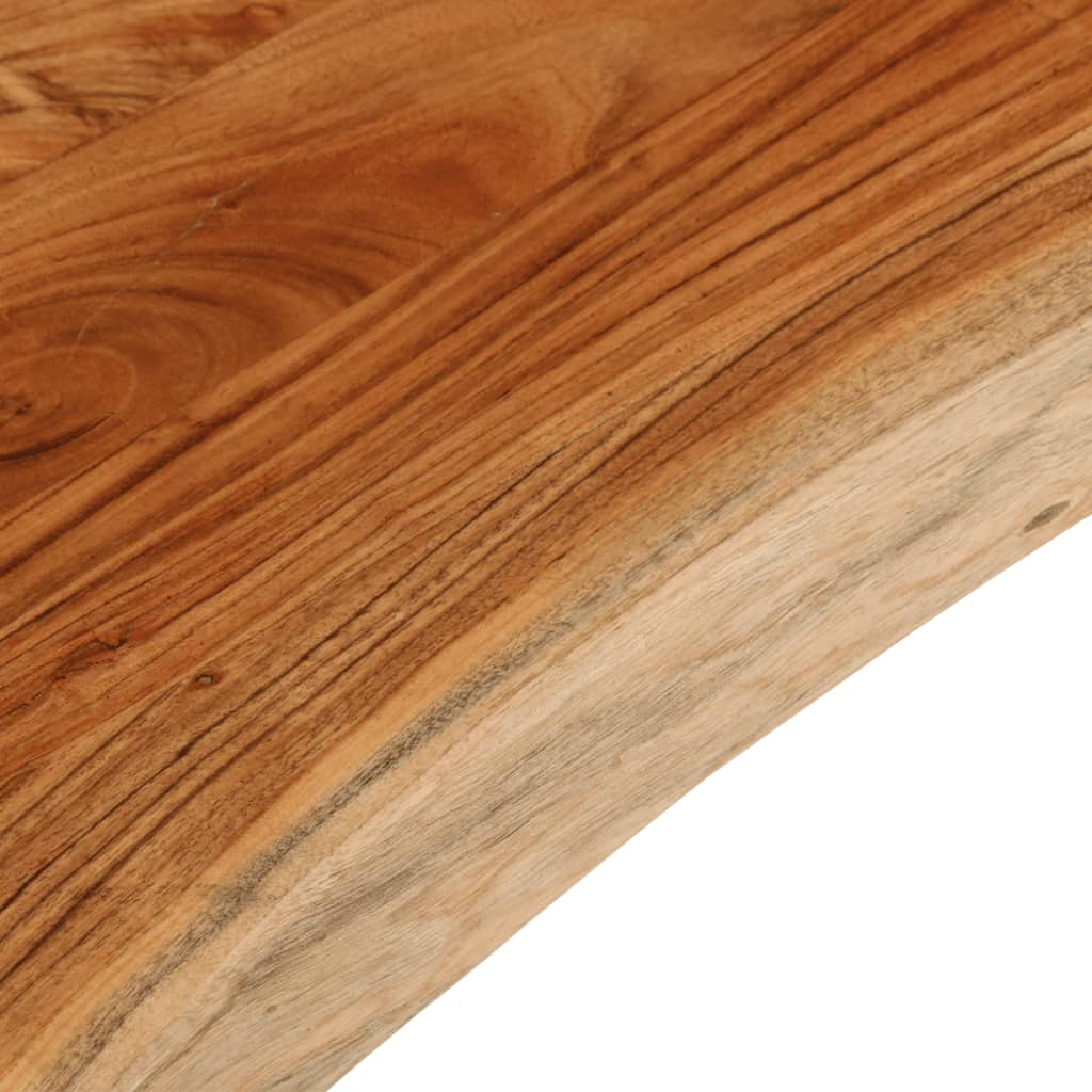 Table Top 120x40x3.8 cm Rectangular Solid Wood Acacia Live Edge