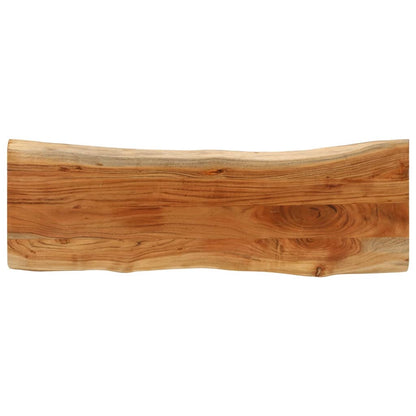 Table Top 140x40x3.8 cm Rectangular Solid Wood Acacia Live Edge