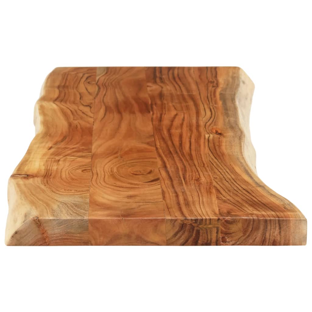 Table Top 140x40x3.8 cm Rectangular Solid Wood Acacia Live Edge