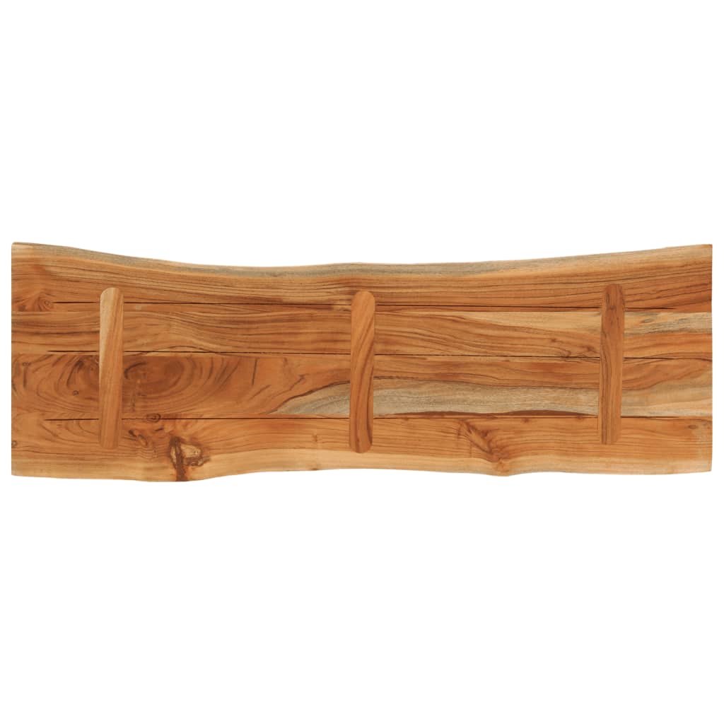 Table Top 140x40x3.8 cm Rectangular Solid Wood Acacia Live Edge