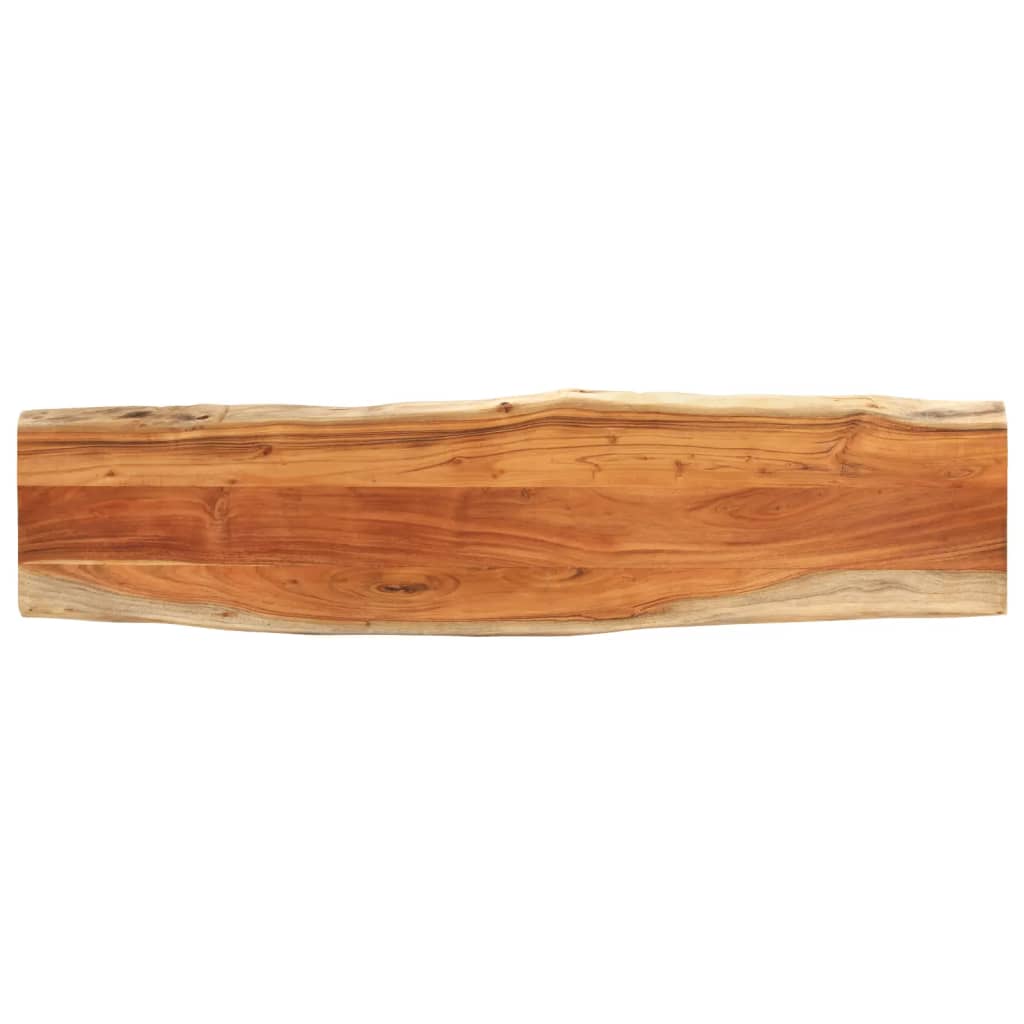 Table Top 160x40x3.8 cm Rectangular Solid Wood Acacia Live Edge