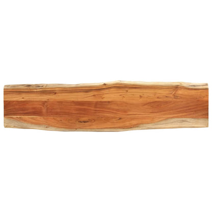 Table Top 160x40x3.8 cm Rectangular Solid Wood Acacia Live Edge